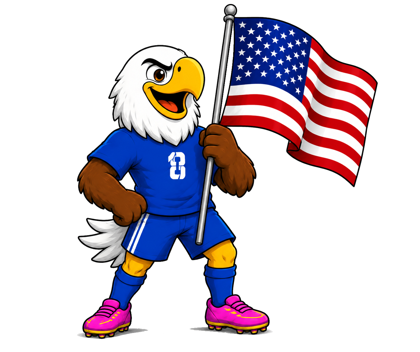 Clutch holding the US flag
